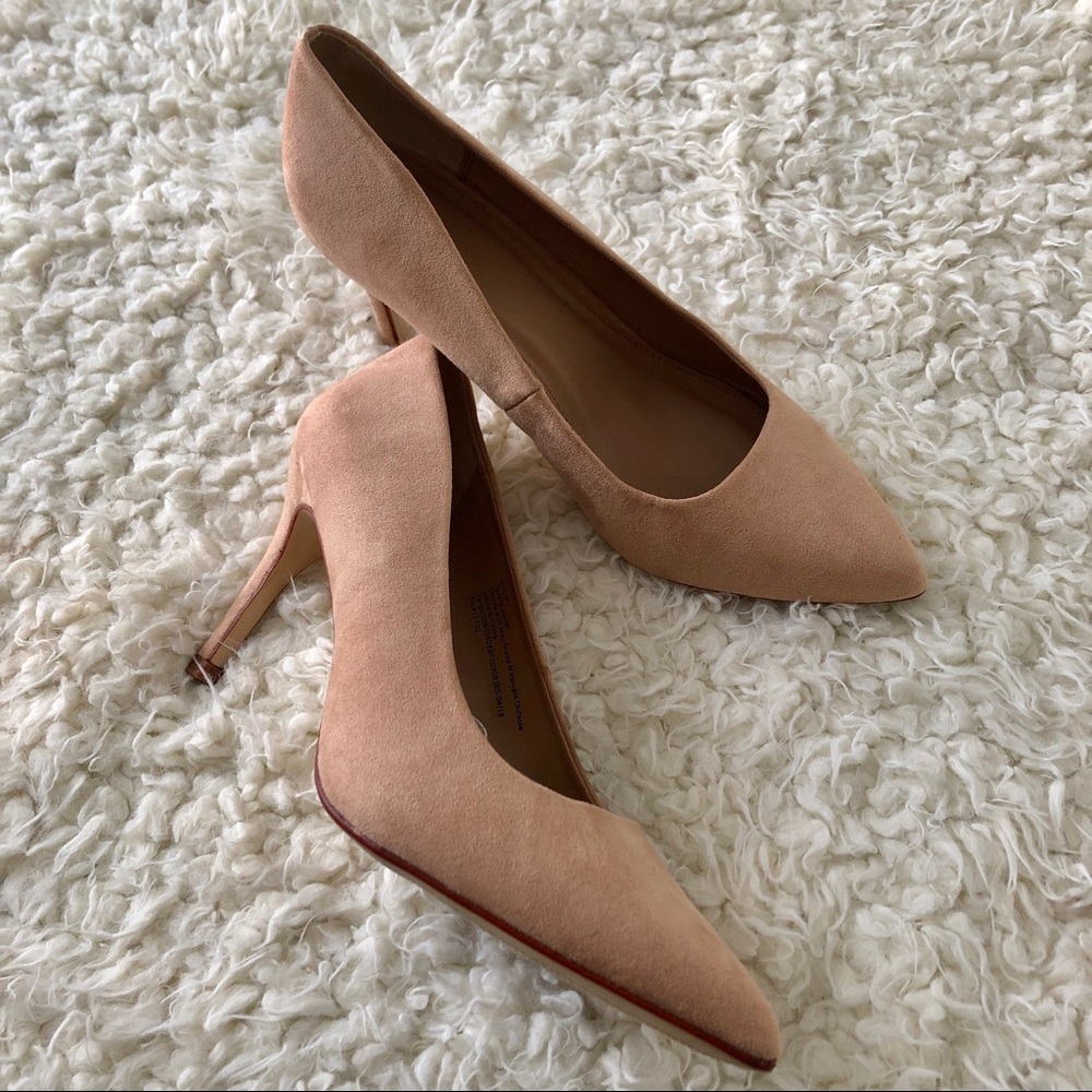 Nude Suede Heels 6.5